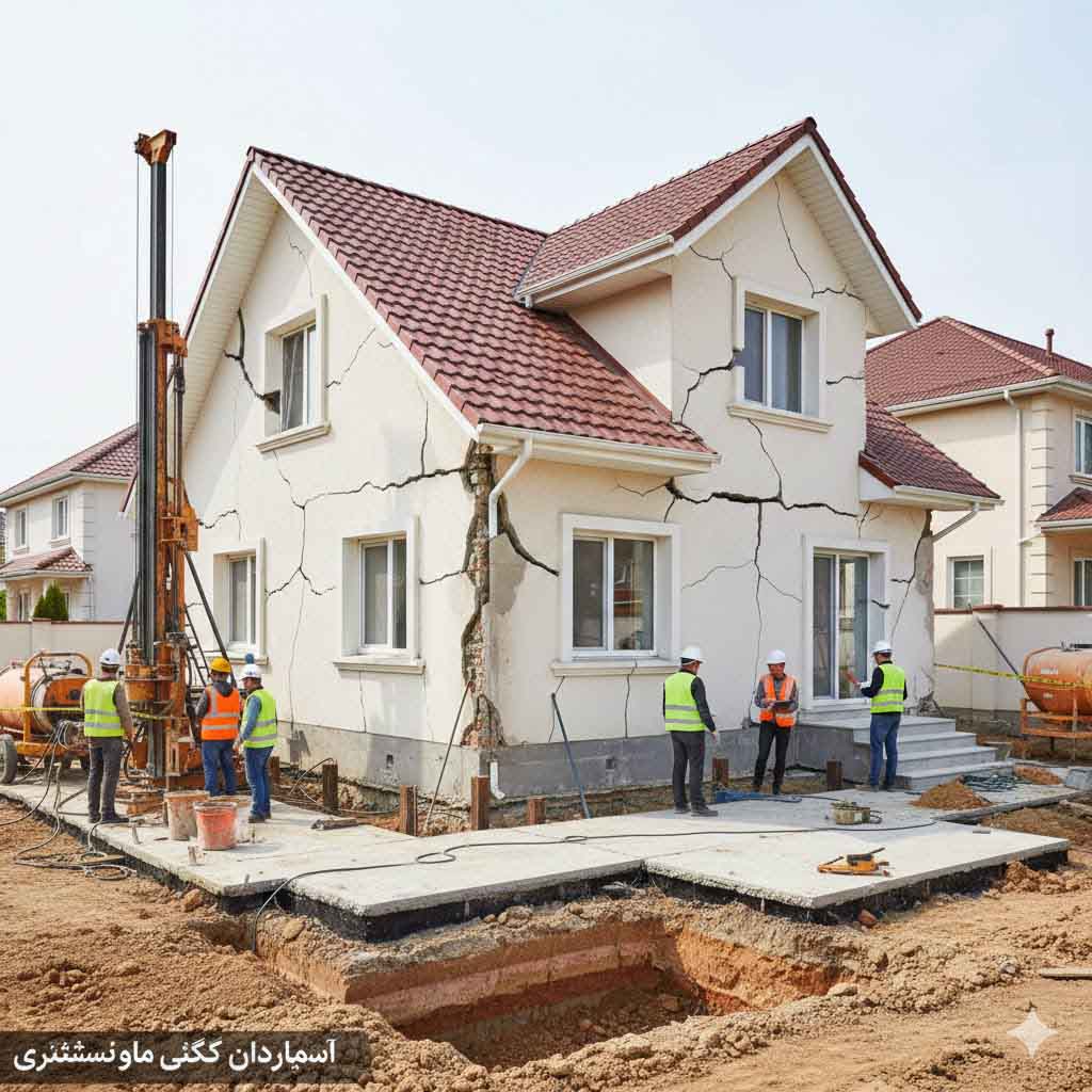 Renovation of a house affected by subsidence