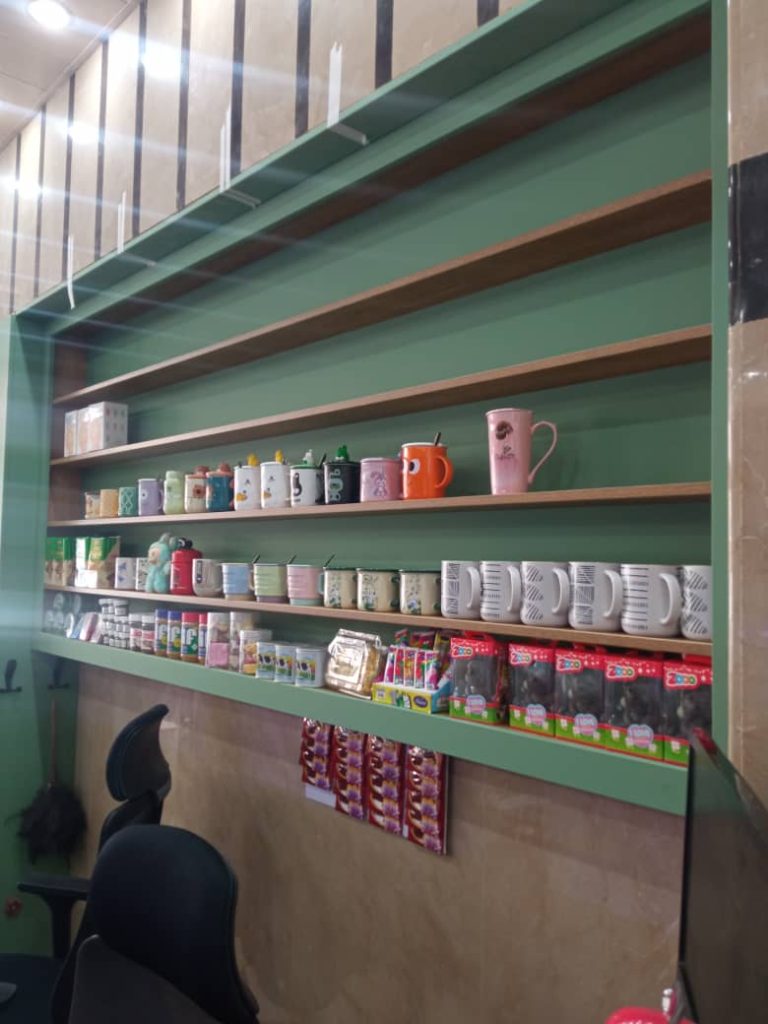 Wooden shelving